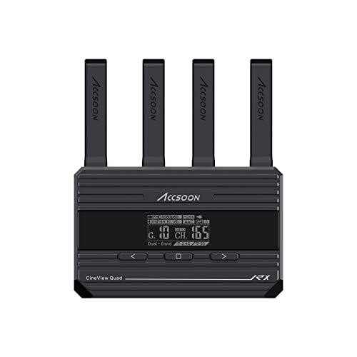 Accsoon - CineView Quad - Empfänger - SDI/HDMI - 1080p 23.98/24/25/29.97/30/50/59.94/60fps - OLED-Display - Übertragungsreichweite 500ft von Accsoon