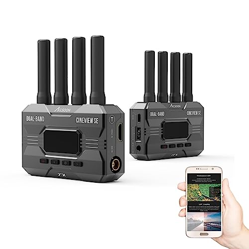 Accsoon Cineview SE Patented 2.4Ghz+5Ghz Dual Band Technology Sdi & HDMI Wireless Video Transmission System, 0.05S Latency, 365M/1200ft Transmission Range, OLED Display Accsoon Cineview SE Patented 2.4Ghz+5Ghz Dual Band Technology Sdi & HDMI Wireless Video Transmission System, 0.05S Latency, 365M/1200ft Transmission Range, OLED Display von Accsoon