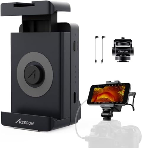 Accsoon SeeMo Video Handset Monitor Kameras HDMI auf iOS Video Capture Adapter für iPhone und iPad FHD 1920 * 1080P 60FPS Echtzeit Streaming Aufnahme Vorschau, iOS 12.0 oder höher (Black) von Accsoon