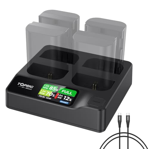 Accsoon TOPRIG 4-Bay LP-E6 Akku-Ladegerät Kompaktes Schnellladegerät mit LCD-Display, 4 unabhängigen Ladefächern, Dual-Lademodi, CNC-Aluminiumgehäuse und schneller PD-Ladetechnologie Accsoon TOPRIG 4-Bay LP-E6 Akku-Ladegerät Kompaktes Schnellladegerät mit LCD-Display, 4 unabhängigen Ladefächern, Dual-Lademodi, CNC-Aluminiumgehäuse und schneller PD-Ladetechnologie von Accsoon