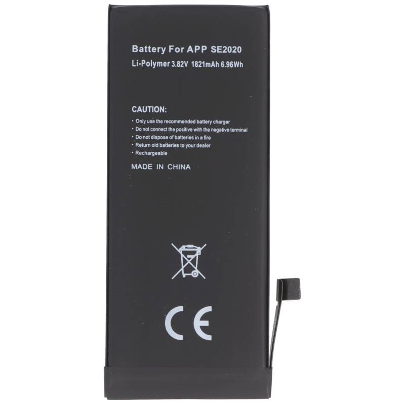 1821mAh Akku passend für Apple iPhone SE 2020, A2296 Li-Polymer 3,82V 6,9Wh built-in ohne Werkzeug 93,7 x 39,4 x 3,2mm von AccuCell