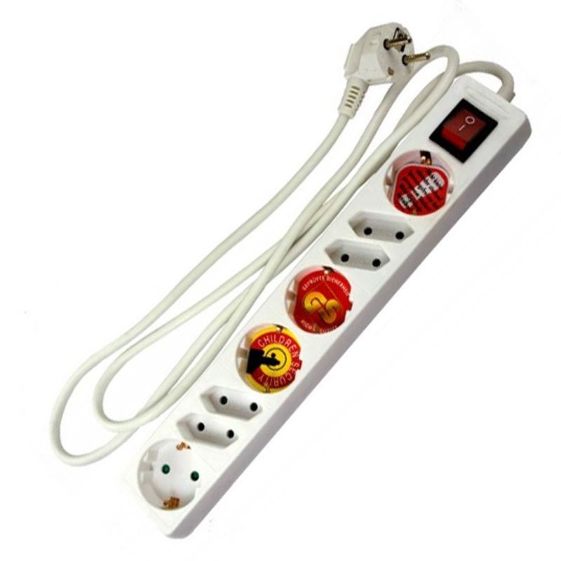 8-fach Steckdosenleiste mit Schalter max. 3500 Watt, 16A, 230 Volt von AccuCell