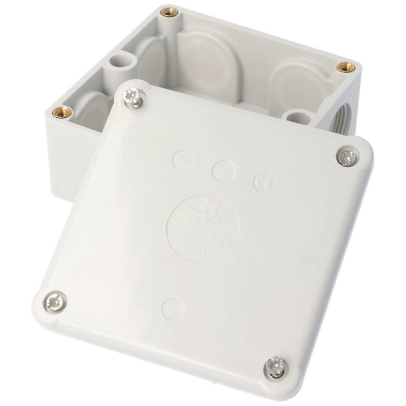 Abzweigdose 92x92x45 , Verteilerdose, Baldachin grau Gewinde M25 507 von AccuCell