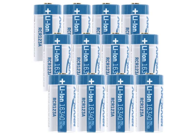 AccuCell 12x CR123 A Li-ion Akku mit 3,7 Volt, 850mAh Kapazität inkl. AkkuBox Akku 820 mAh (3,7 V) von AccuCell