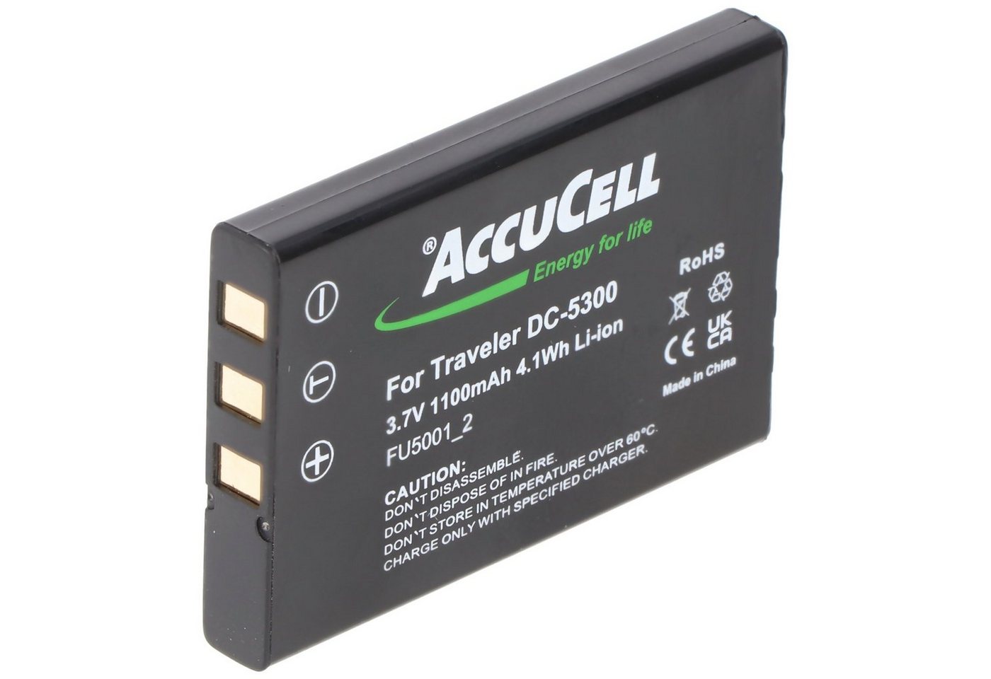 AccuCell AccuCell Akku passend für Aiptek Pocket DV T 200 Akku 4809000015 Akku 950 mAh (3,7 V) von AccuCell