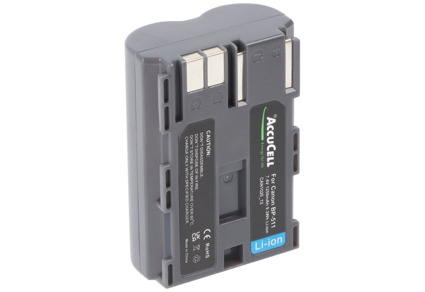 AccuCell AccuCell Akku passend für Canon DM-MV450, 1600mAh Akku 1600 mAh (7,4 V) von AccuCell
