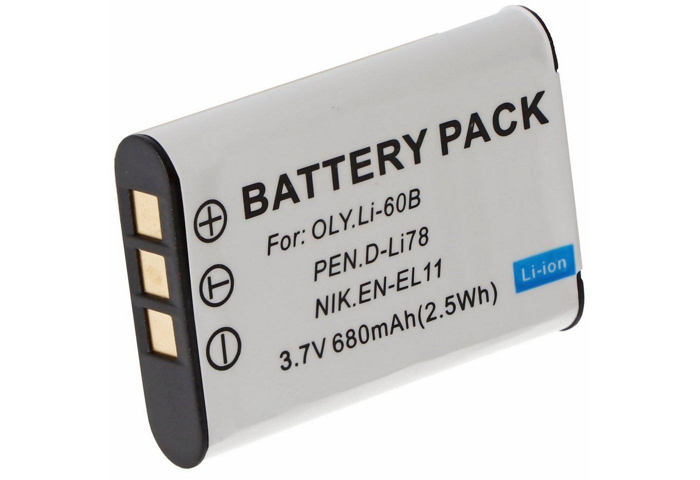 AccuCell AccuCell Akku passend für Olympus LI-60B Akku 680 mAh (3,7 V) von AccuCell