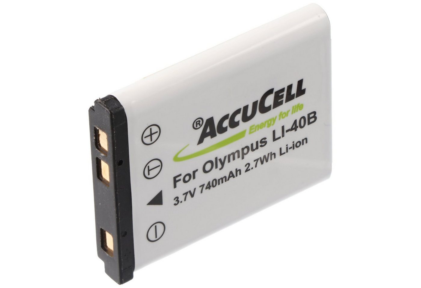 AccuCell AccuCell Akku passend für Rollei DS5370, Traveler DS-5370 Akku 740 mAh (3,7 V) von AccuCell