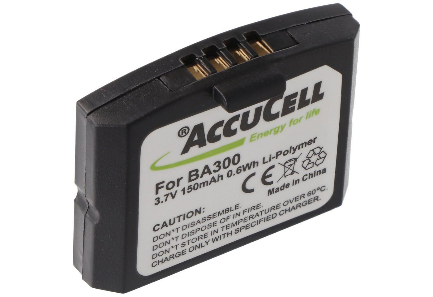 AccuCell AccuCell Akku passend für Sennheiser IS410 Li-Ion Akku 150mAh Akku 150 mAh (3,7 V) von AccuCell