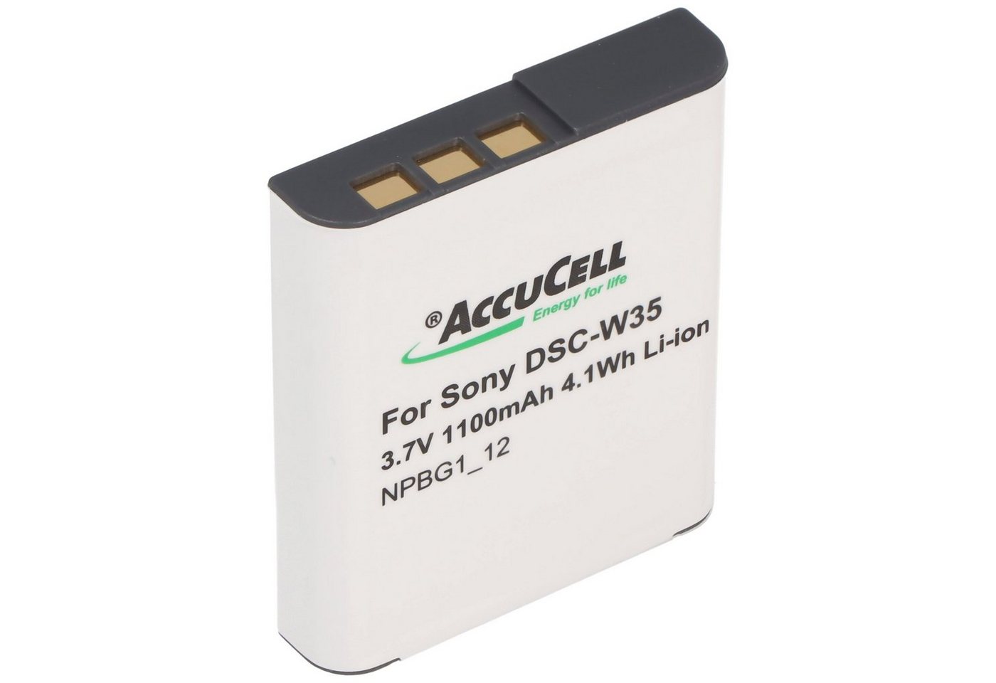AccuCell AccuCell Akku passend für Sony DSC-W35 Akku 900 mAh (3,7 V) von AccuCell