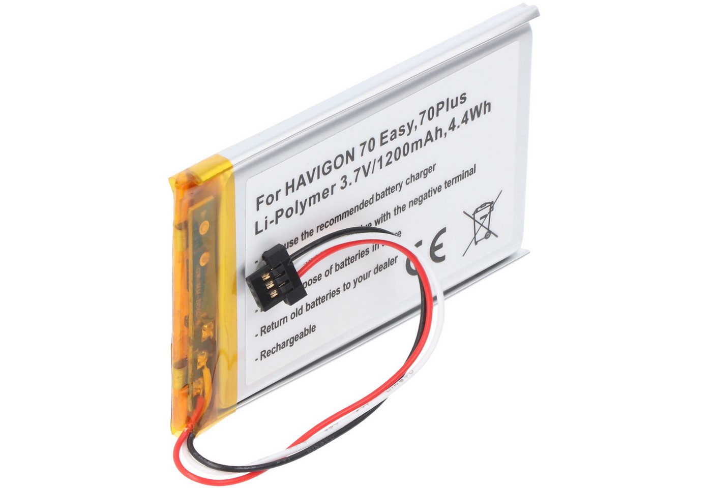 AccuCell AccuCell Akku passend für den NAVIGON 70 Easy Akku, 70 Plus Akku 1200 mAh (3,7 V) von AccuCell