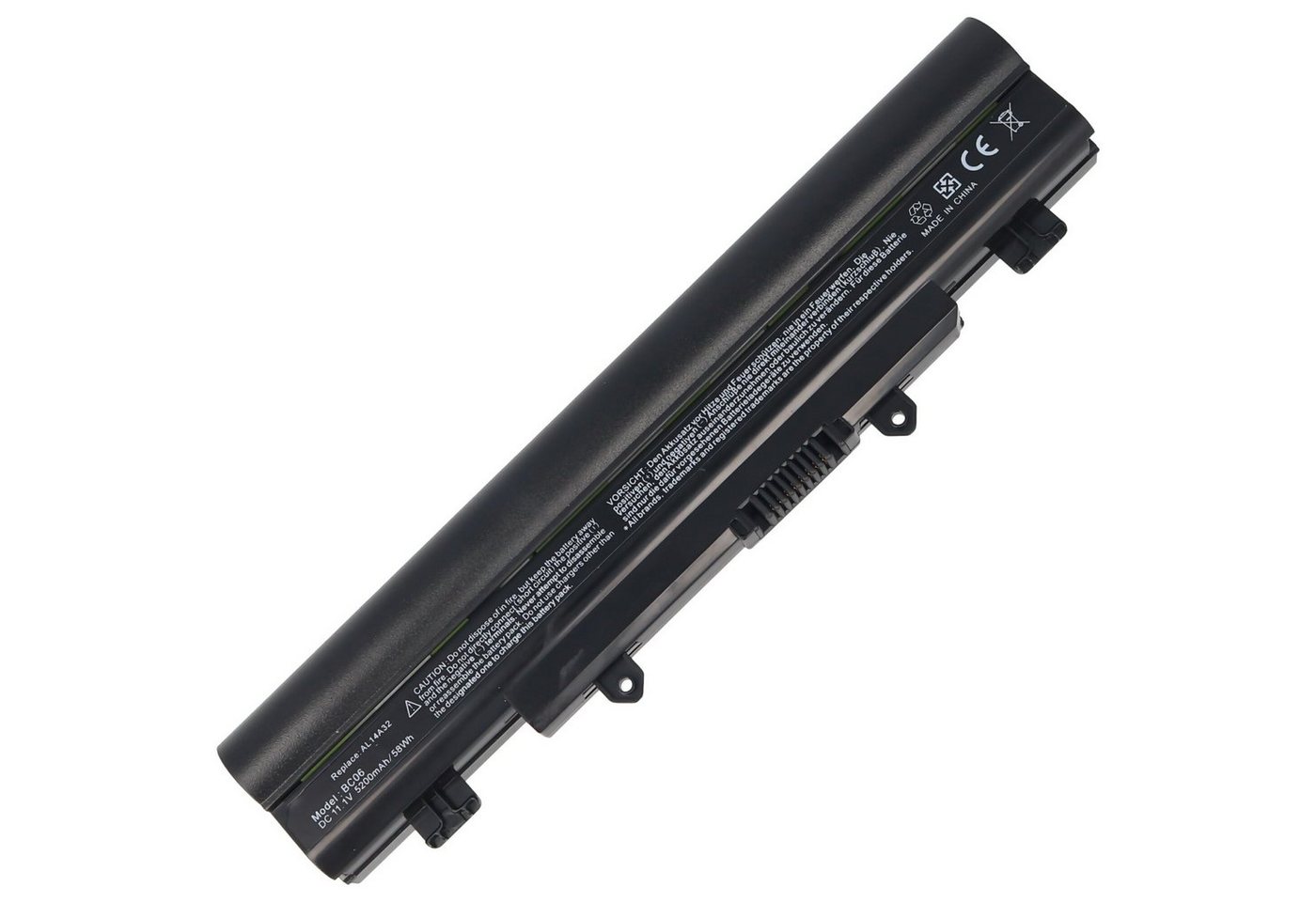 AccuCell Akku passend für ACER Aspire E15 Touch, Li-Ion, 11,1V, 5200mAh, 57,7W Akku 5200 mAh (11,1 V) von AccuCell