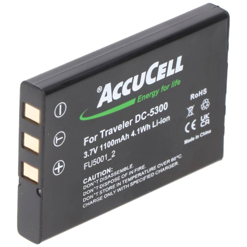 AccuCell Akku passend für Aiptek Pocket DV T 200 Akku 4809000015 von AccuCell