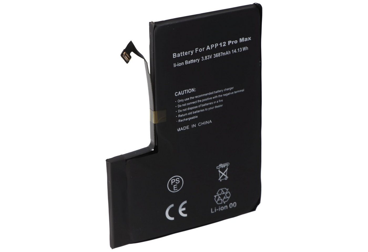 AccuCell Akku passend für Apple iPhone 12 Pro Max, Li-Polymer, 3,83V, 3687mAh, Akku AccuCell Akku passend für Apple iPhone 12 Pro Max, Li-Polymer, 3,83V, 3687mAh, Akku von AccuCell