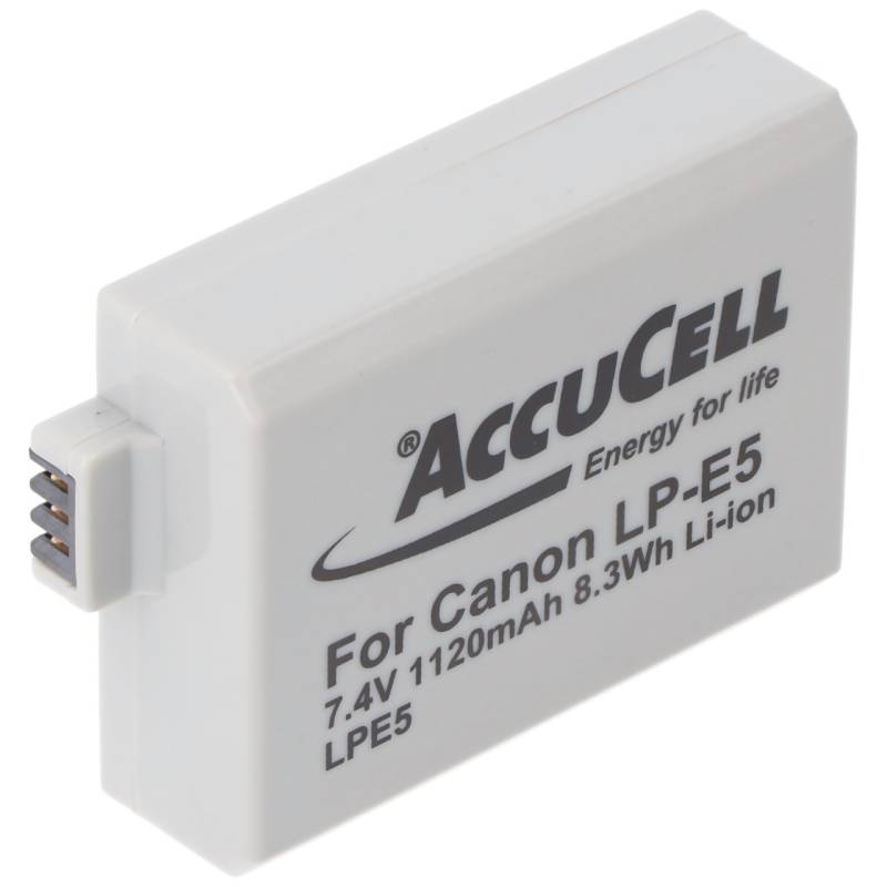 AccuCell Akku passend für Canon LP-E5, EOS 500D, EOS Rebel T1i von AccuCell