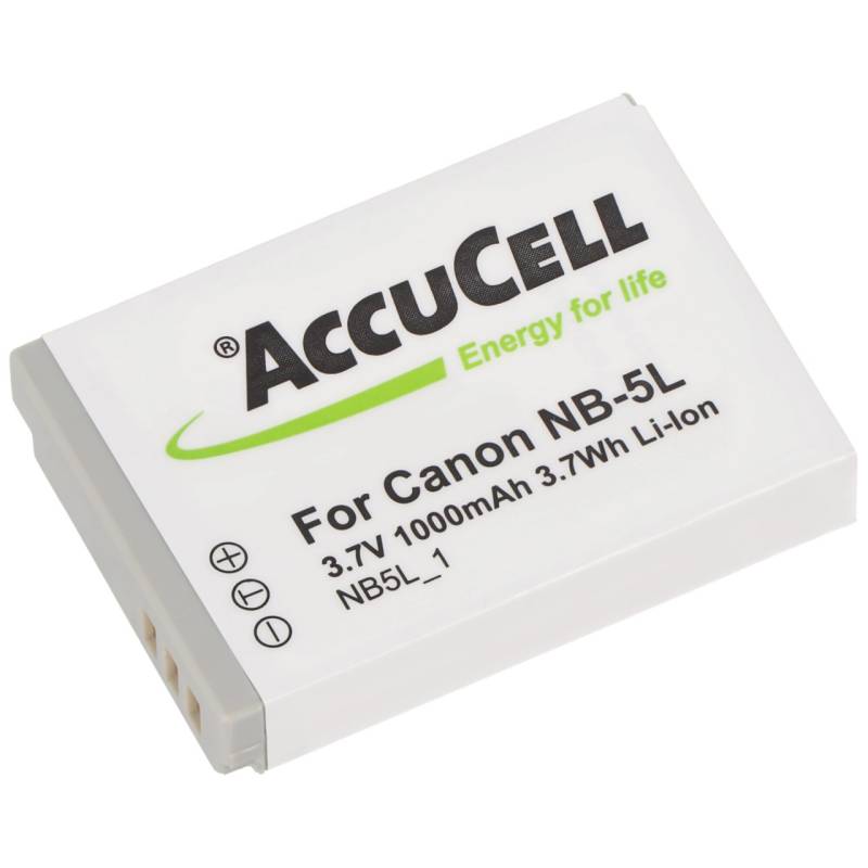 AccuCell Akku passend für Canon NB-5L Digicam IXUS 800 IS NB-5LH von AccuCell