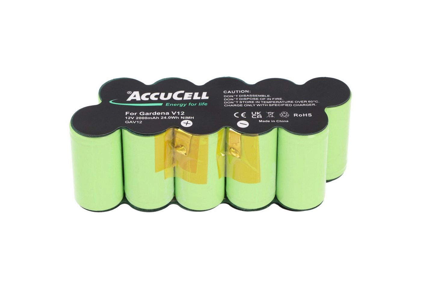 AccuCell Akku passend für Gardena V12 Strauch-, Heckenschere Akku 2000 mAh (12,0 V) von AccuCell