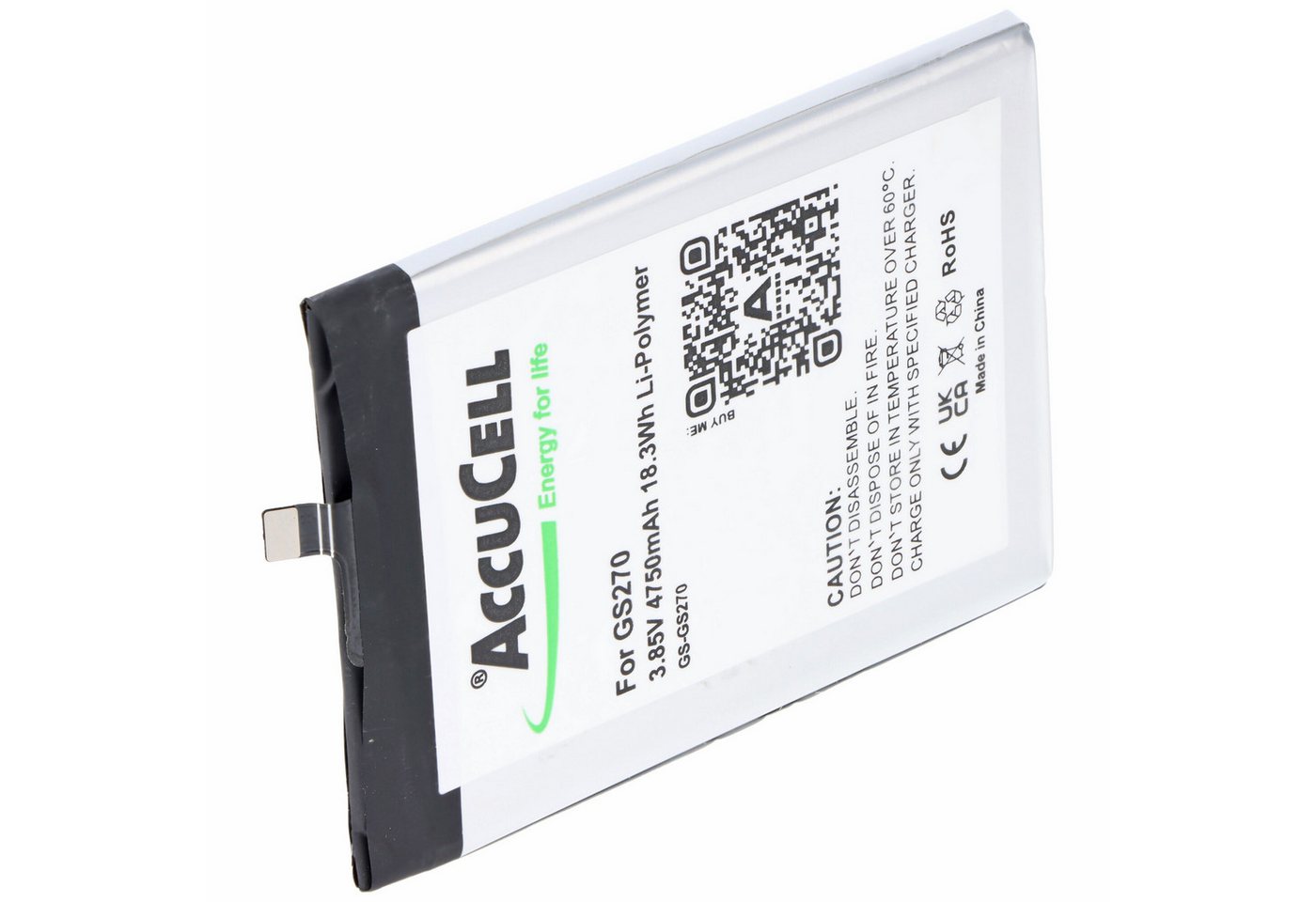AccuCell Akku passend für Gigaset GS270 Li-Polymer 3.85V 4750mAh 18.3Wh Akku 4750 mAh (3,9 V) von AccuCell