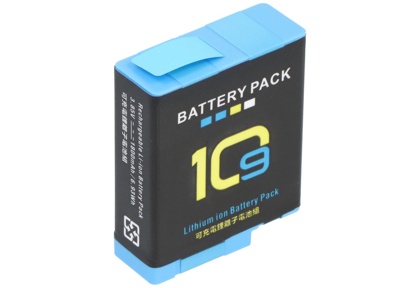 AccuCell Akku passend für GoPro Hero 9 Hero 10 Li-ion 3,85V 1800mAh 6,9Wh Akku 1800 mAh (3,9 V) von AccuCell