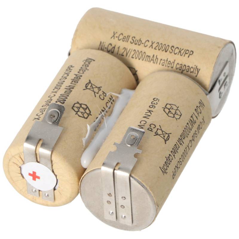 AccuCell Akku passend für Hand-Staubsauger 3,6 Volt FASTON 4,8 mm von AccuCell