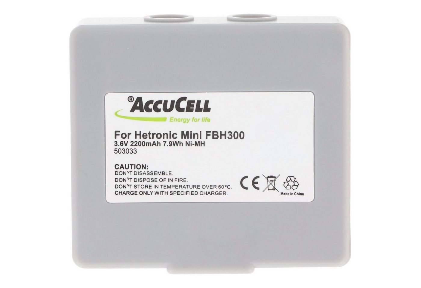 AccuCell Akku passend für Hetronic NM13HA Akku 68300990, 68300600, 68300950, F Akku 2200 mAh (3,6 V) von AccuCell