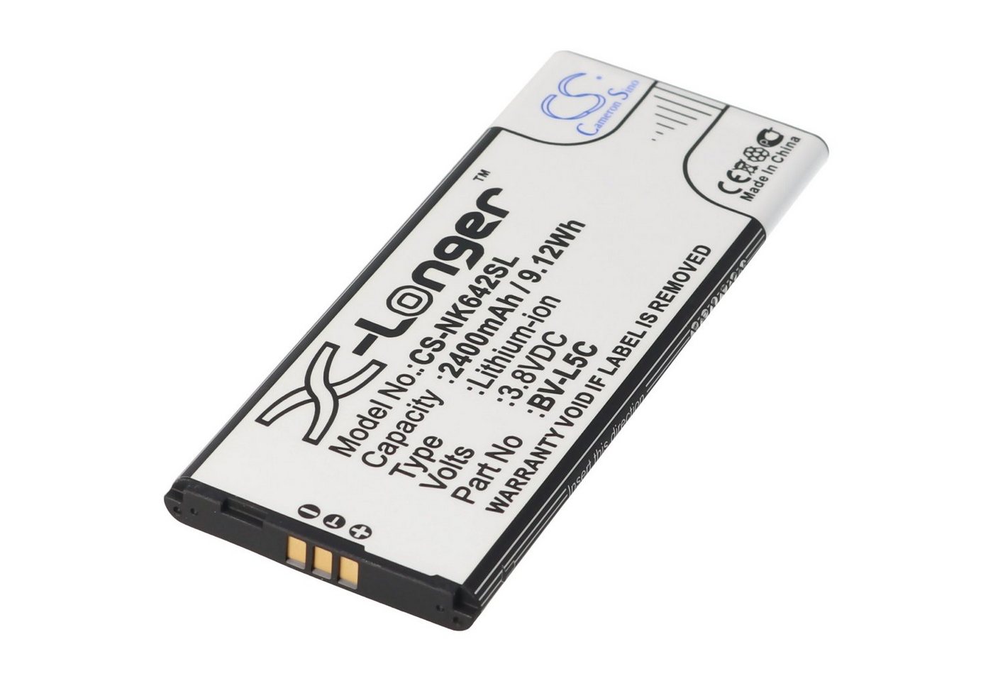 AccuCell Akku passend für Microsoft Nokia Lumia 640 Dual SIM, Li-Ion, 3,8V, 24 Akku 2400 mAh (3,8 V) von AccuCell