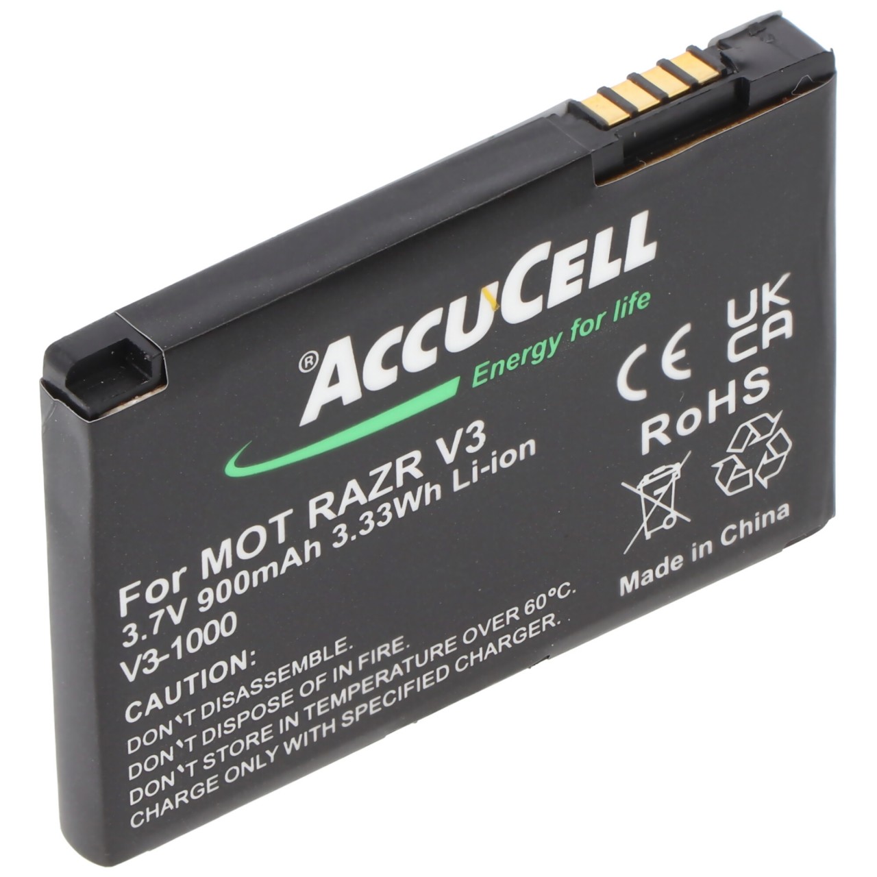 AccuCell Akku passend für Motorola V3 Razr, PEBL SNN5696, BA700, 900mAh AccuCell Akku passend für Motorola V3 Razr, PEBL SNN5696, BA700, 900mAh von AccuCell