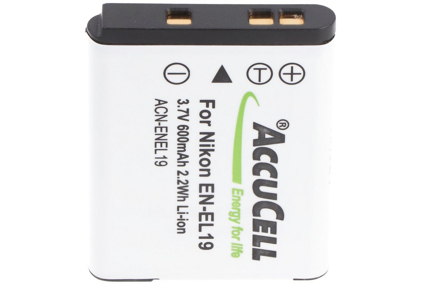 AccuCell Akku passend für Nikon EN-EL19 Akkutyp COOLPIX S2500, S3100, S4100 Akku 700 mAh (3,7 V) von AccuCell