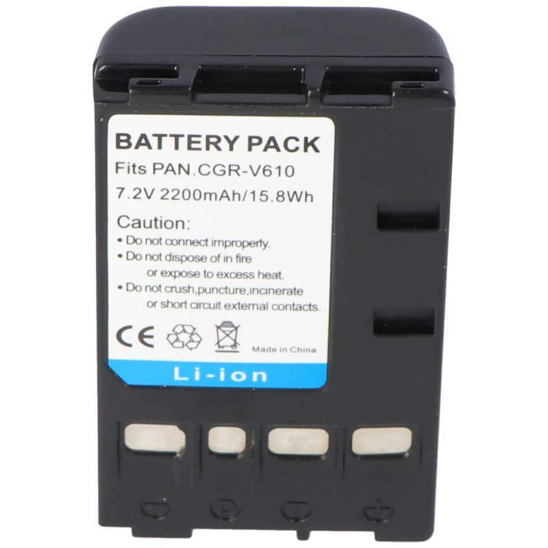 AccuCell Akku passend für Panasonic CGR-V14S Akku CGR-V610 CGR-V620 von AccuCell