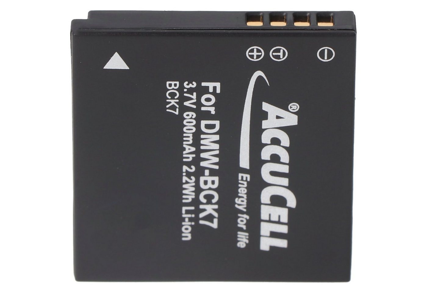 AccuCell Akku passend für Panasonic DMW-BCK7 Akku ACD-341, DMW-BCK7GK, NCA-YN1 Akku 800 mAh (3,6 V) von AccuCell
