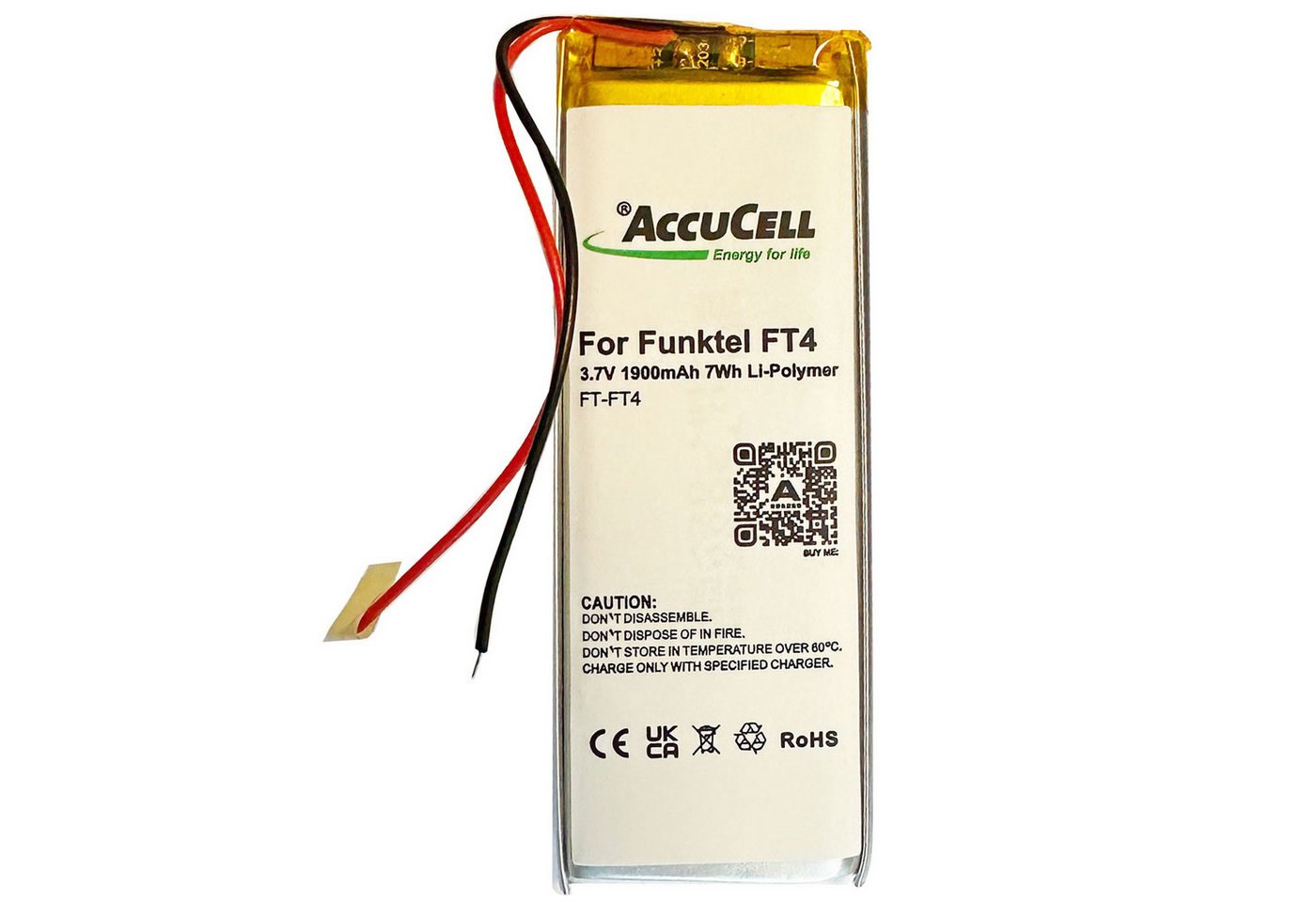 AccuCell Akku passend für Tetra Funktel FT4 Li-Polymer 3,7V Spannung mit 1900m Akku AccuCell Akku passend für Tetra Funktel FT4 Li-Polymer 3,7V Spannung mit 1900m Akku von AccuCell