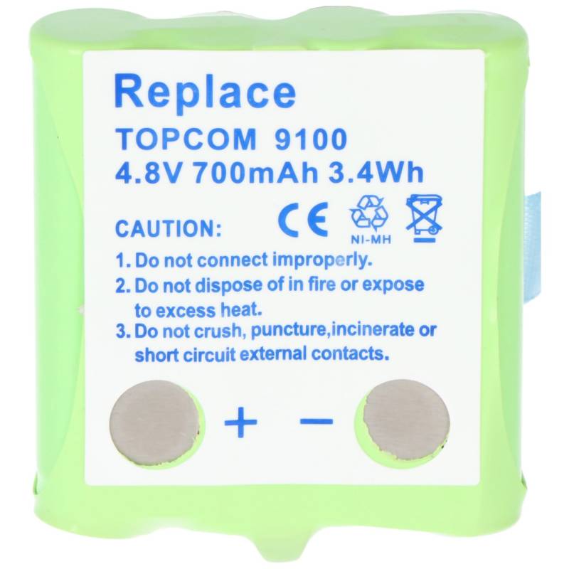 AccuCell Akku passend für Topcom Twintalker 9100 Akku TT9100, aber keinen Kontakt auf der Rückseite! Bitte daher unbedingt die B von AccuCell