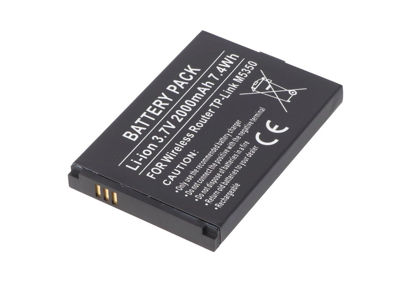 AccuCell Akku passend für Wireless Router TP-Link M5350 Li-Ion Akku 3,7V 2000m Akku 2000 mAh (3,7 V) von AccuCell