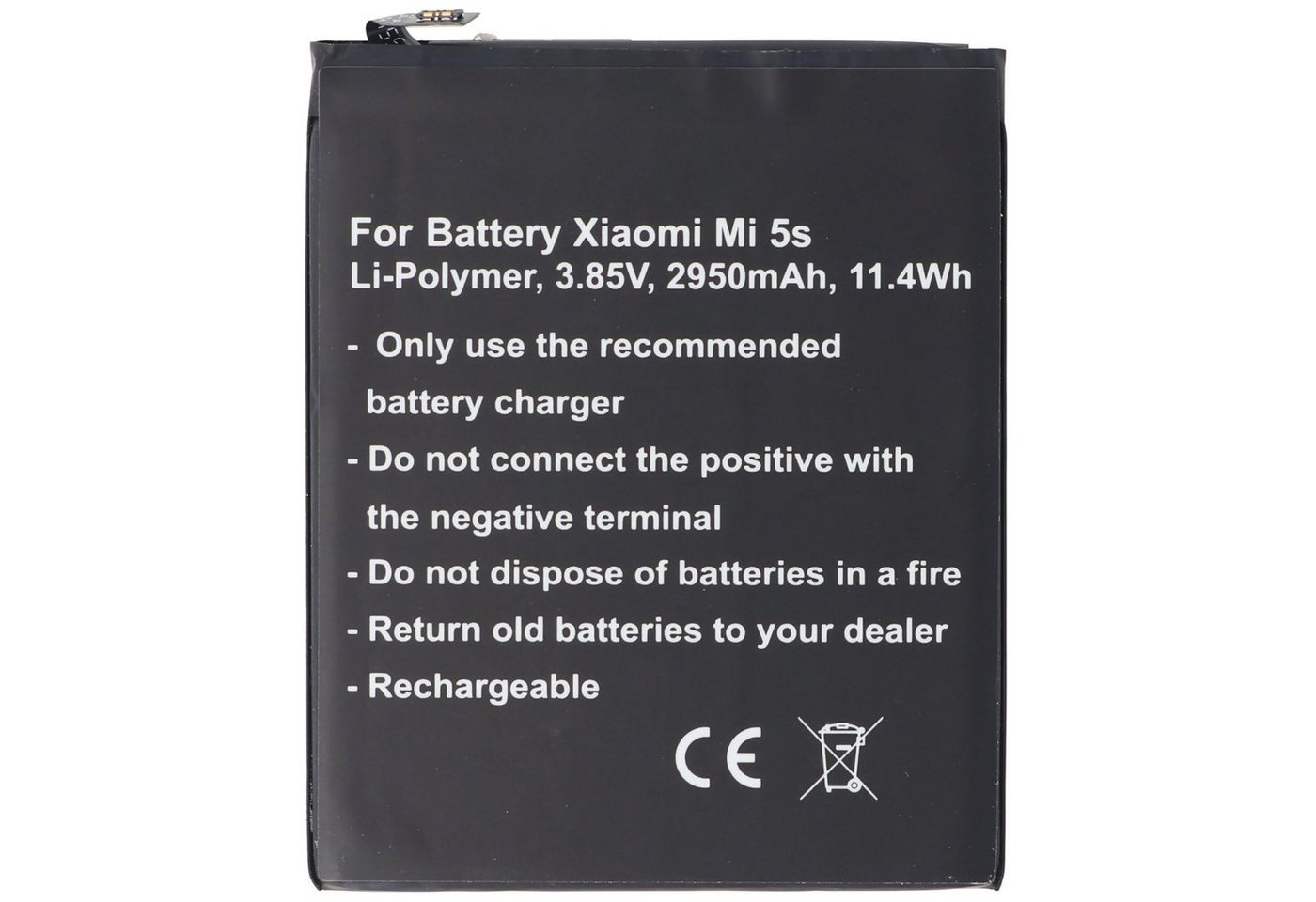 AccuCell Akku passend für den Xiaomi Mi 5s Akku Mi 5s Extreme Edition, Mi 5s E Akku 2950 mAh (3,9 V) von AccuCell