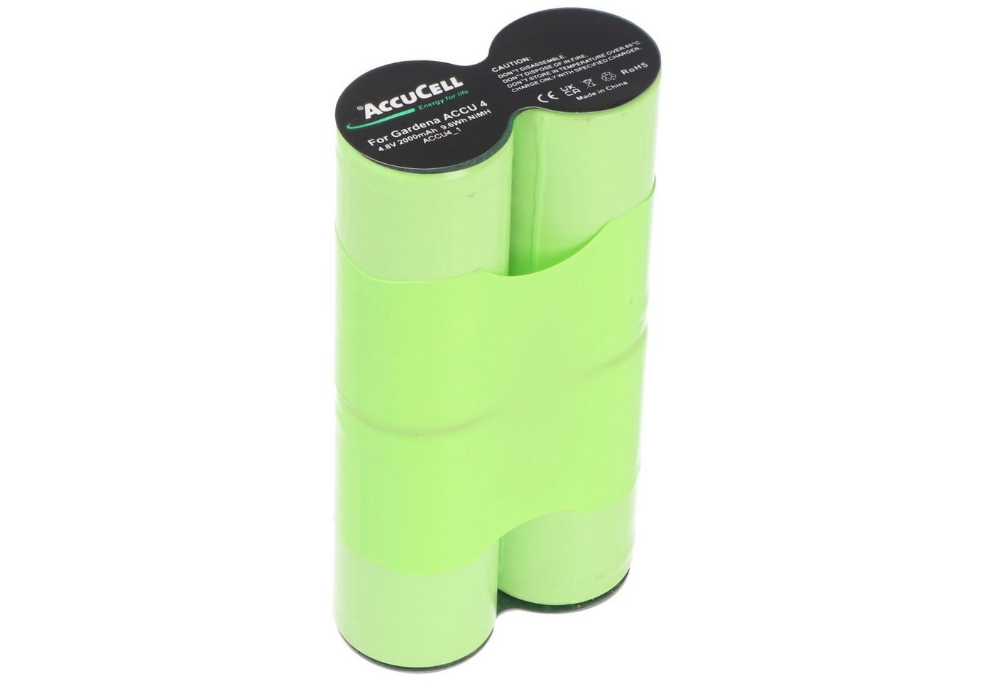 AccuCell Gardena 2517 Nachbau Akku 4,8 und 6,3mm Kontakte passend für Gardena Akku 1700 mAh (4,8 V) von AccuCell
