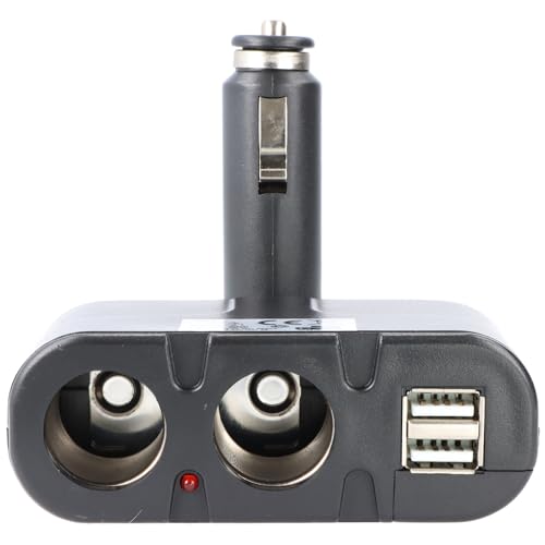 AccuCell KFZ-Adapter, Verteiler Zigarettenanzünder - Stecker auf 2X Kupplung + USB von AccuCell