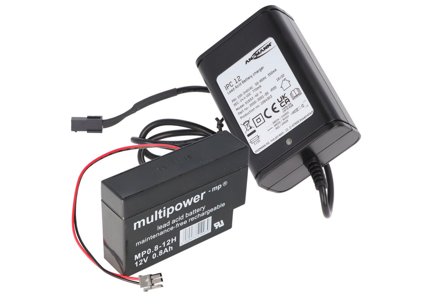 AccuCell Ladegerät inklusive 1 Akku passend für den Multipower Bleiakku MP0.8- Bleiakku-Ladegerät AccuCell Ladegerät inklusive 1 Akku passend für den Multipower Bleiakku MP0.8- Bleiakku-Ladegerät von AccuCell