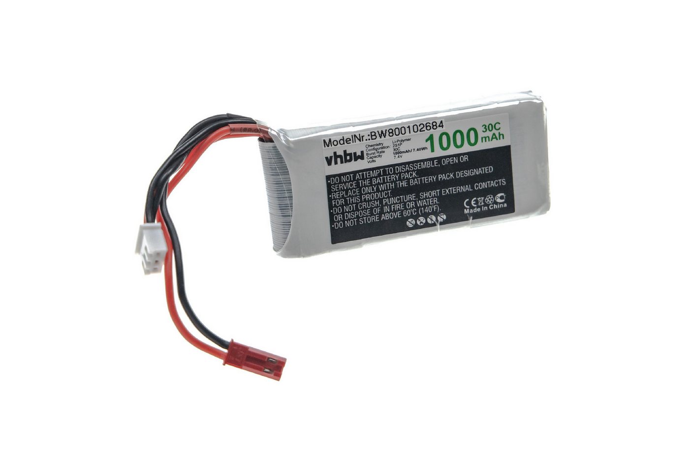 AccuCell Li-Polymer-Akku - 1000mAh (7.4V) - für Modellbau Akku von AccuCell