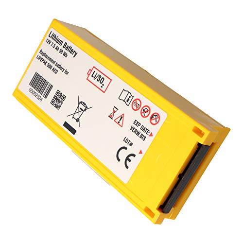 AccuCell Neu Lithiumbatterie passend für Physio Control Defibrillator Lifepak 500-300-5380-030, 11141-000016 von AccuCell