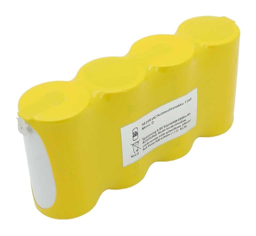 AccuCell Notleuchtenakku NiCd 4,8V 4500mAh F1x4 Mono D mit Faston-Anschluss Akku 4500 mAh (4,8 V) von AccuCell
