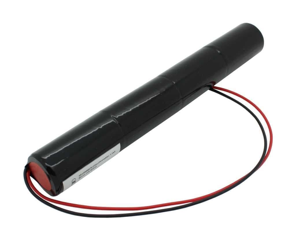 AccuCell Notleuchtenakku NiCd 4,8V 4500mAh L1x4 Mono D mit 200mm Kabel einseit Akku 4500 mAh (4,8 V) von AccuCell
