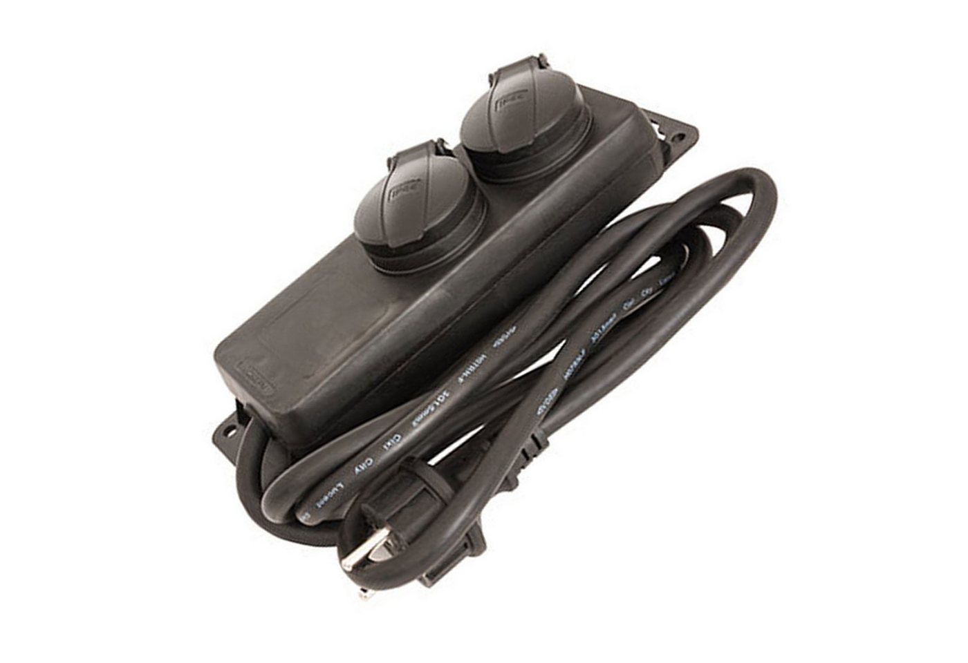 AccuCell Steckdosenleiste 2-fach Outdoor mit Klappe Farbe schwarz IP44 Quersch USB-Ladegerät AccuCell Steckdosenleiste 2-fach Outdoor mit Klappe Farbe schwarz IP44 Quersch USB-Ladegerät von AccuCell