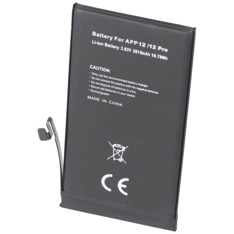 Akku passend für Apple iPhone 12/12 Pro, Li-Polymer, 3,83V, 2815mAh, 10,78Wh, built-in, ohne Werkzeug von AccuCell
