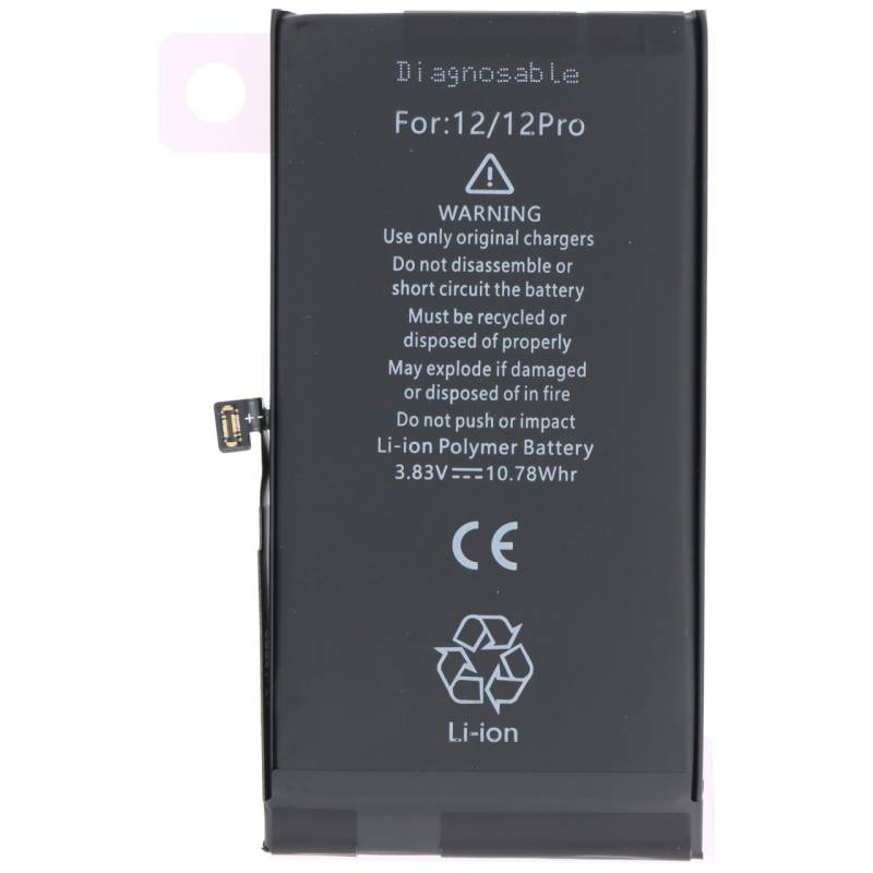 Akku passend für Apple iPhone 12/12 Pro, diagnostizierbar, Li-Polymer, 3,83V, 2815mAh, 10,78Wh, ohne Werkzeug von AccuCell