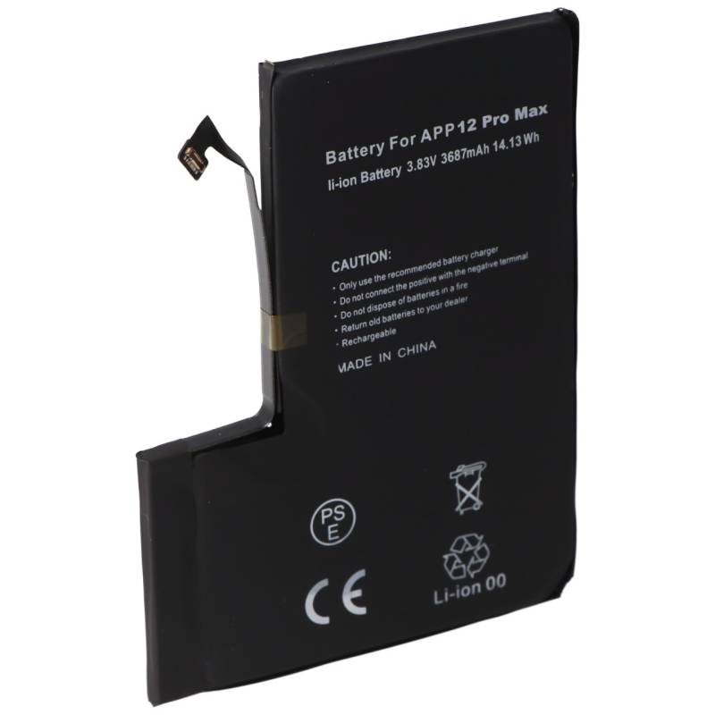 Akku passend für Apple iPhone 12 Pro Max, Li-Polymer, 3,83V, 3687mAh, 14,13Wh, built-in, ohne Werkzeug von AccuCell