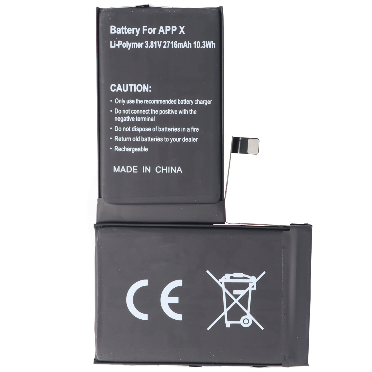 Akku passend für Apple iPhone X 616-00351 Li-Polymer 3,81 Volt 2716mAh 10,3Wh built-in ohne Werkzeug Akku passend für Apple iPhone X 616-00351 Li-Polymer 3,81 Volt 2716mAh 10,3Wh built-in ohne Werkzeug von AccuCell