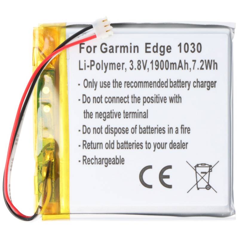 Akku passend für Garmin Edge 1030, Li-Polymer, 3,8V, 1900mAh, 7,2Wh von AccuCell