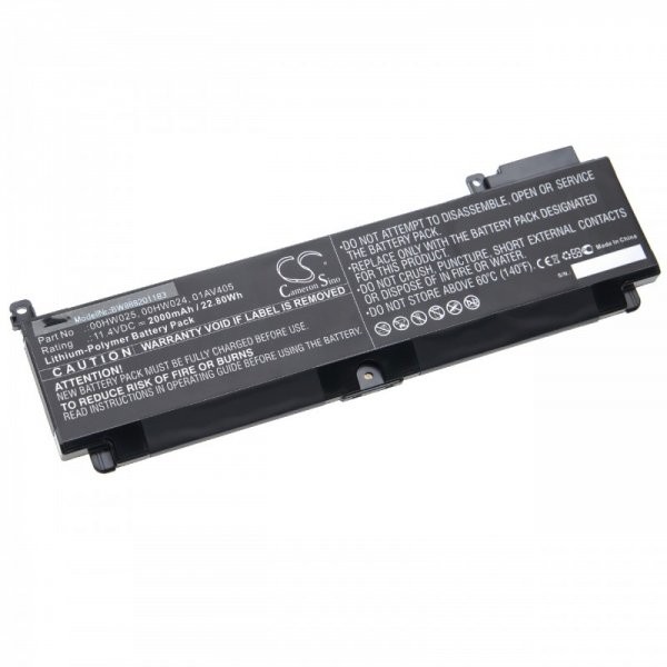 Akku passend für IBM Lenovo ThinkPad T470s u.a. wie 00HW025 Li-Polymer 11,4V 2000mAh Akku passend für IBM Lenovo ThinkPad T470s u.a. wie 00HW025 Li-Polymer 11,4V 2000mAh von AccuCell