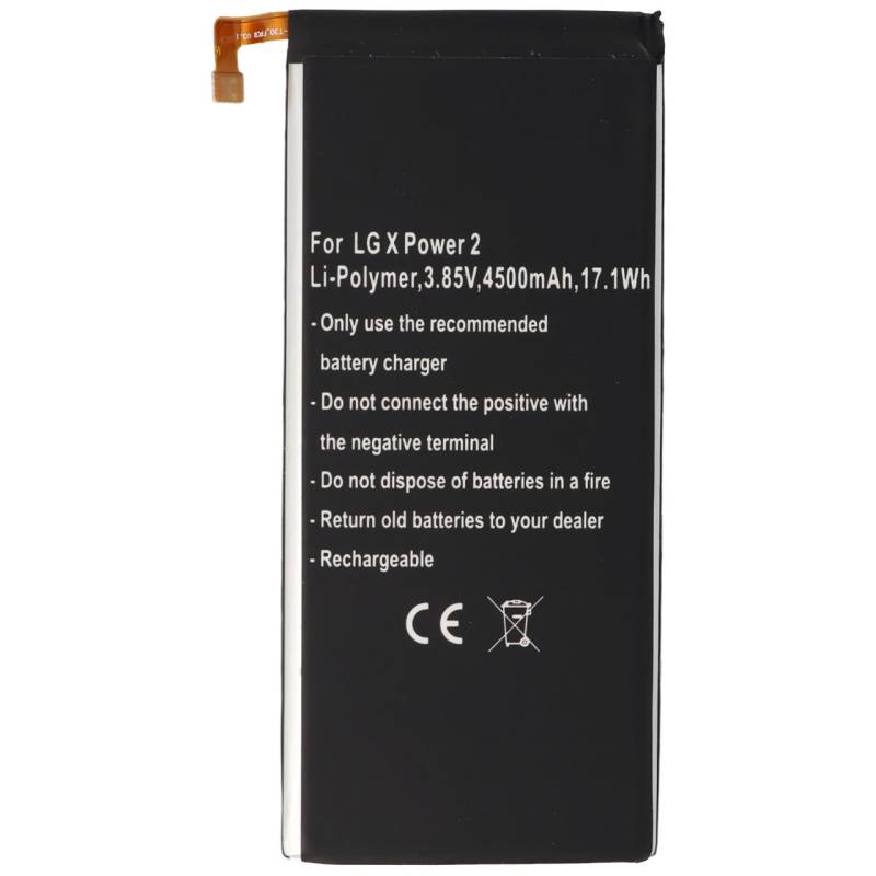 Akku passend für LG X Power 2, Li-Polymer, 3,8V, 4500mAh, 17,1Wh, built-in, ohne Werkzeug von AccuCell