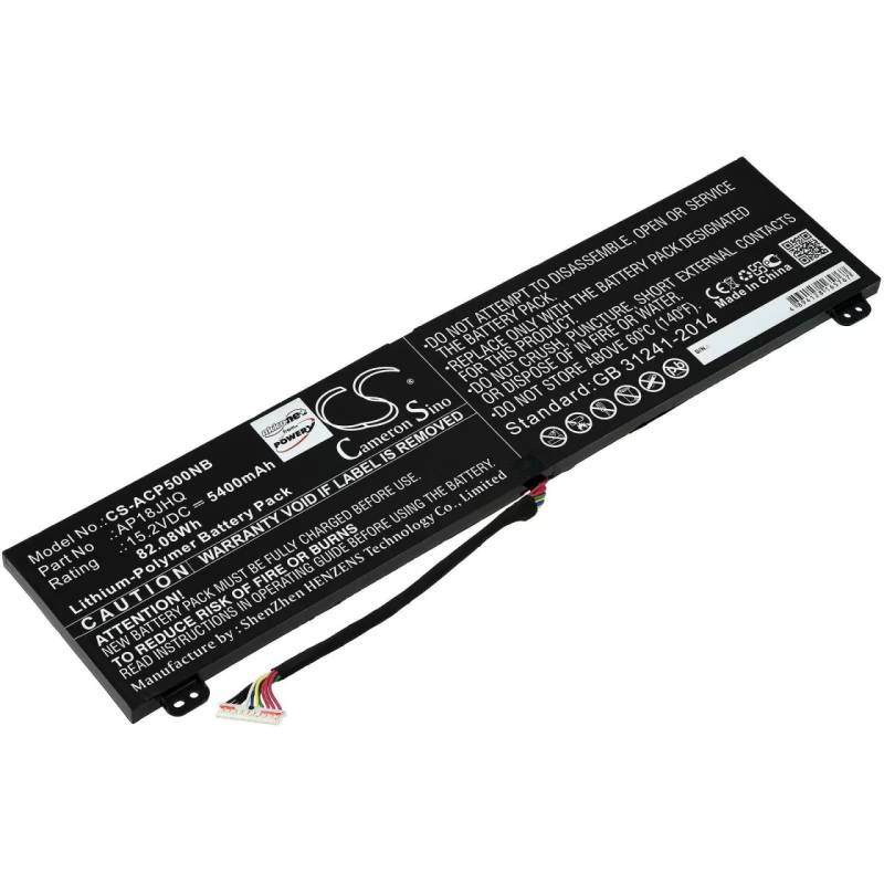Akku passend für Laptop Acer ConceptD 7 CN715-71, ConceptD 7 Pro CN715-71P-58G, Typ AP18JHQ u.a. - 15,2V - 5400 mAh von AccuCell